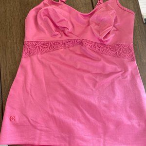 Two Ruby Ribbon Lace Camis size 36.  1pink, 1 blue